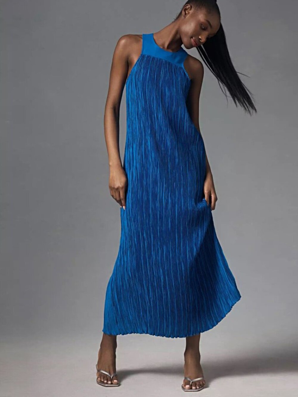 ANTHROPOLOGIE Halter Plissé Dress ** NWT